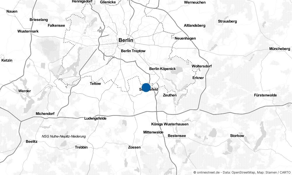 Karte: Wo liegt Schönefeld?