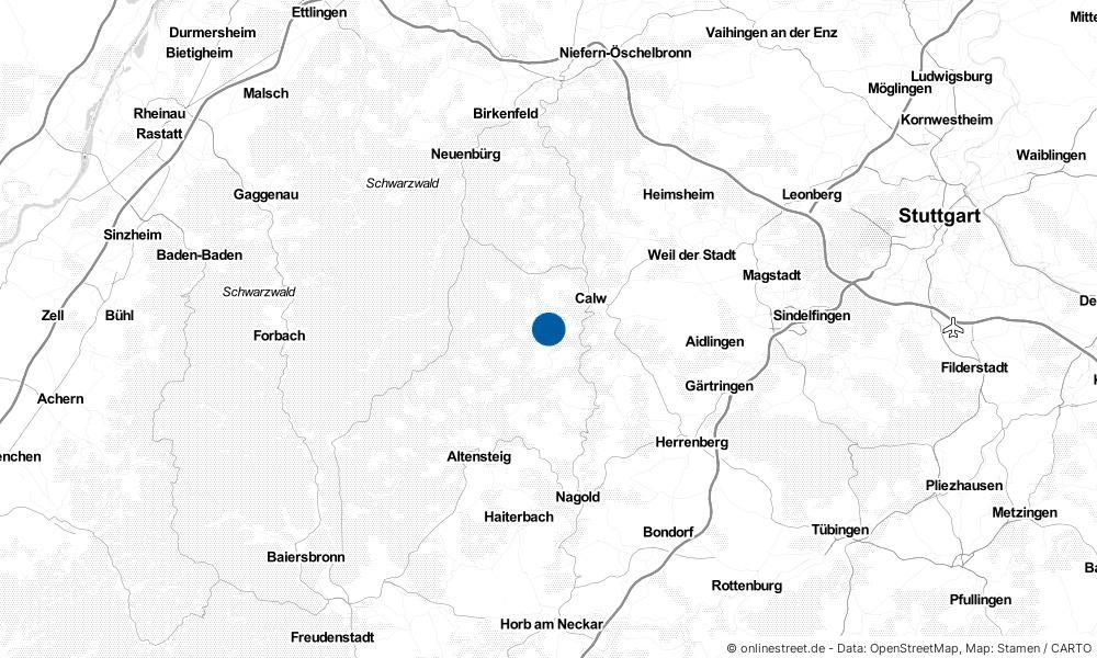 Karte: Wo liegt Bad Teinach-Zavelstein?