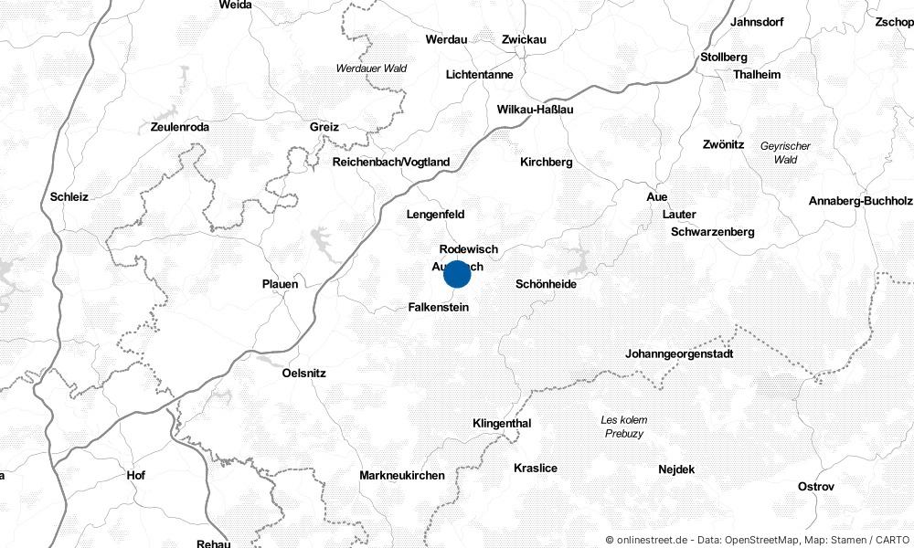 Karte: Wo liegt Auerbach (Vogtland)?