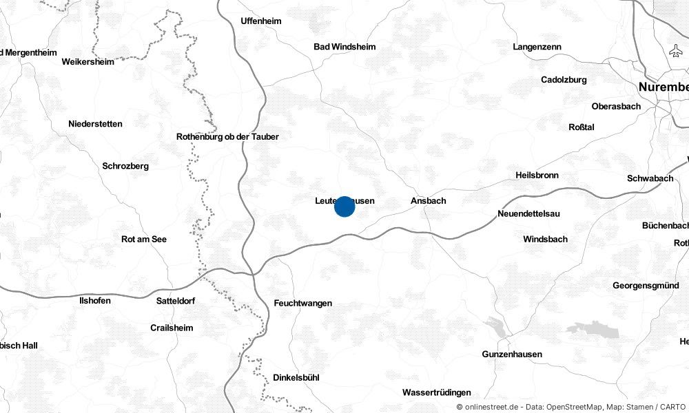 Karte: Wo liegt Leutershausen?