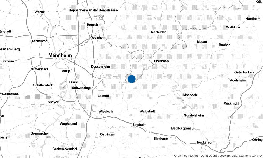 Karte: Wo liegt Neckarsteinach?