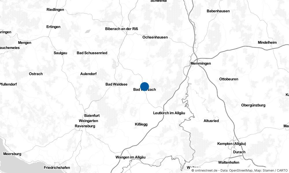 Karte: Wo liegt Bad Wurzach?