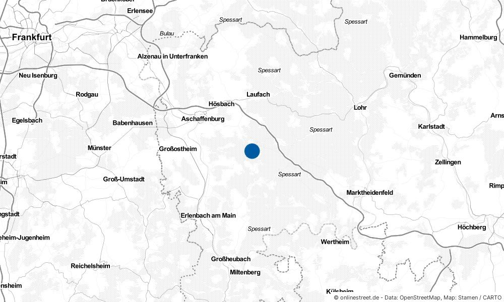 Karte: Wo liegt Mespelbrunn?