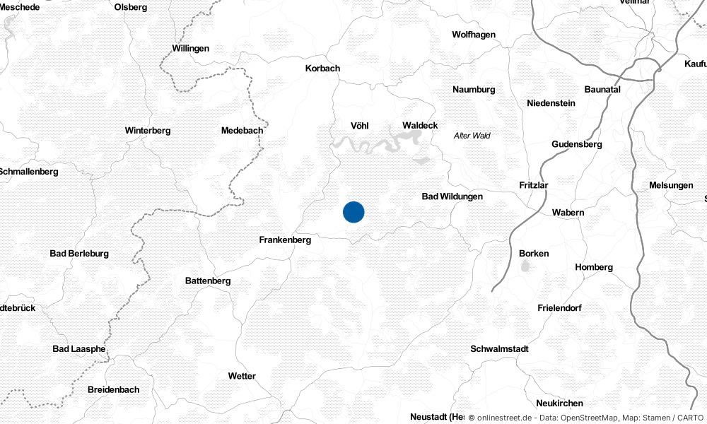 Karte: Wo liegt Frankenau?