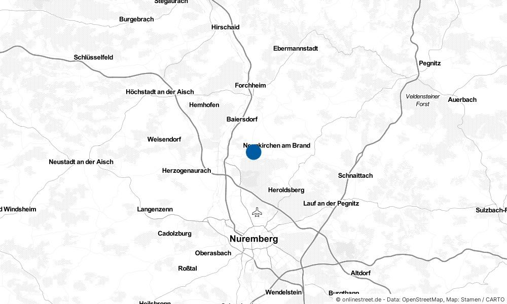Karte: Wo liegt Uttenreuth?