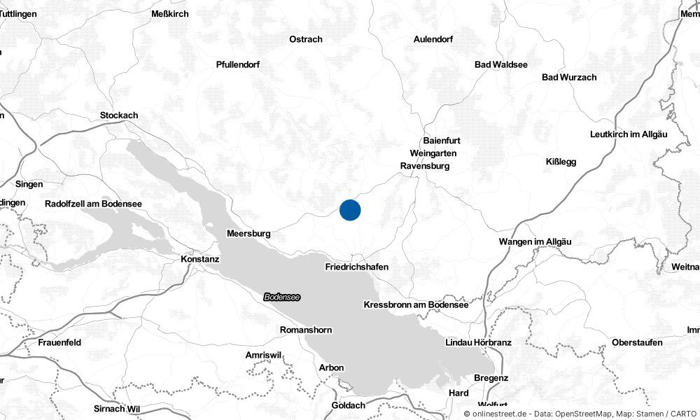 Karte: Wo liegt Oberteuringen?