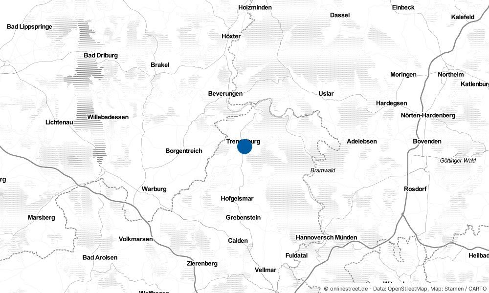 Karte: Wo liegt Trendelburg?