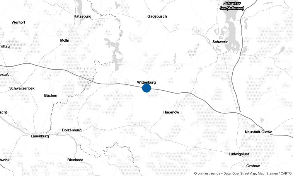 Karte: Wo liegt Wittenburg?