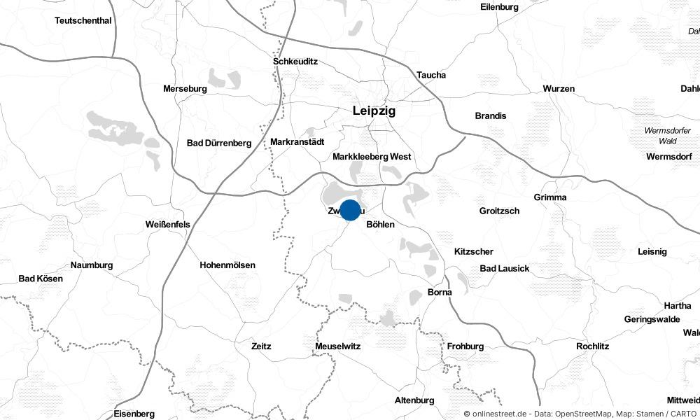 Karte: Wo liegt Zwenkau?