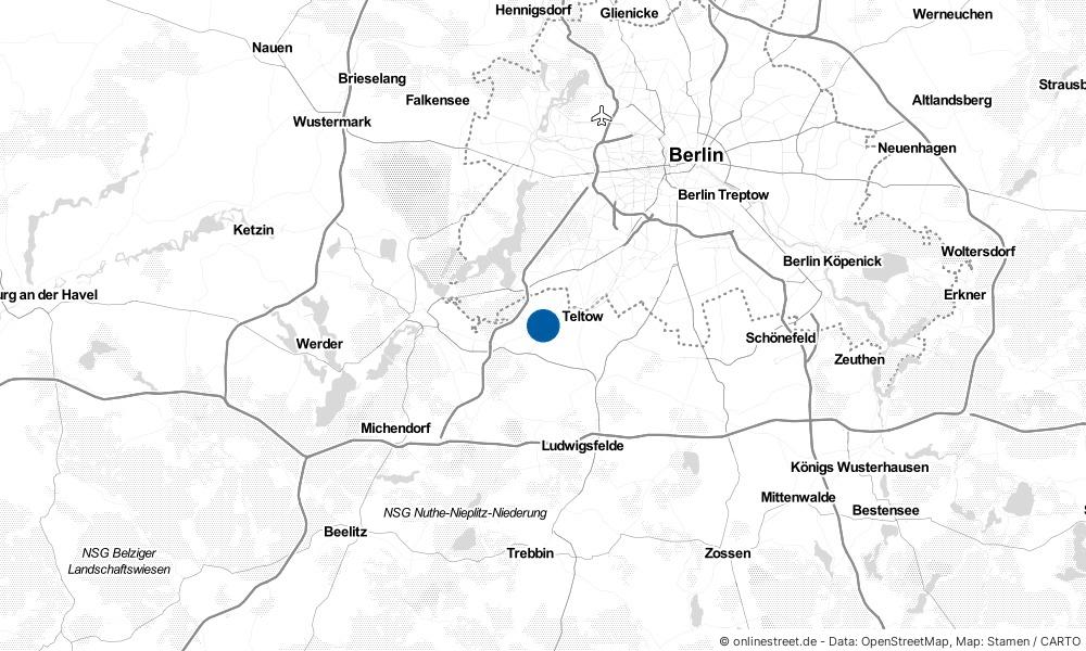 Karte: Wo liegt Stahnsdorf?
