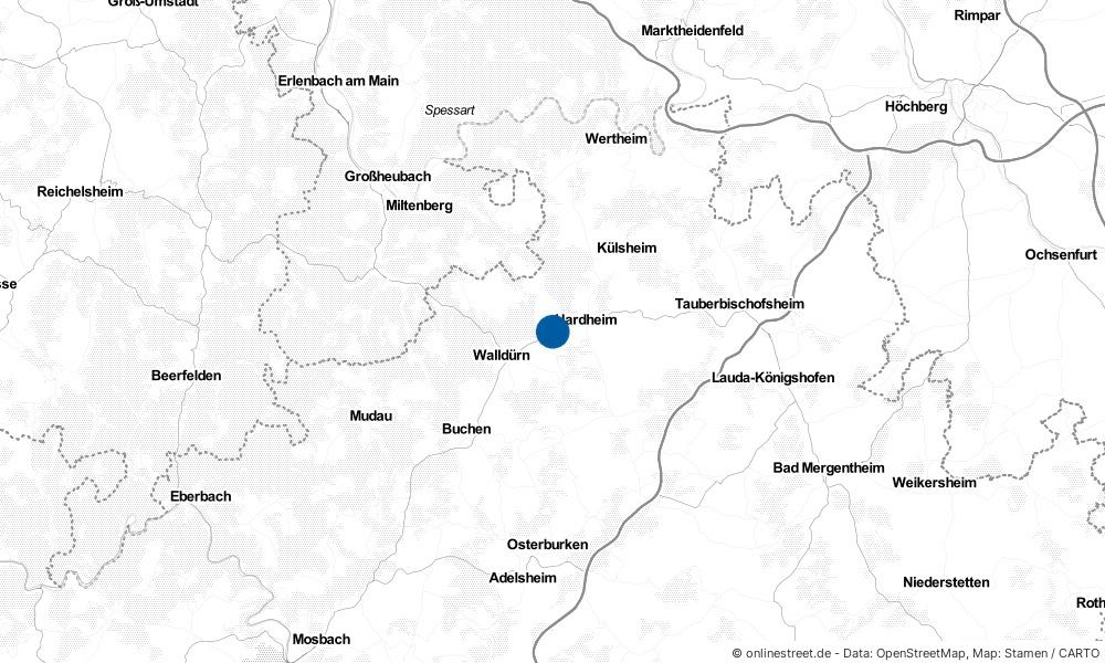 Karte: Wo liegt Höpfingen?