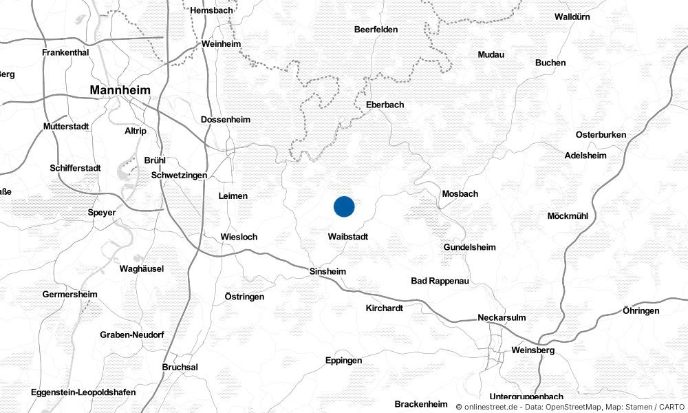 Karte: Wo liegt Epfenbach?