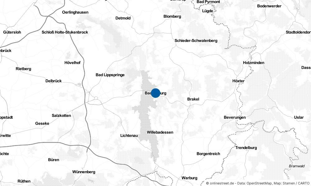 Karte: Wo liegt Bad Driburg?