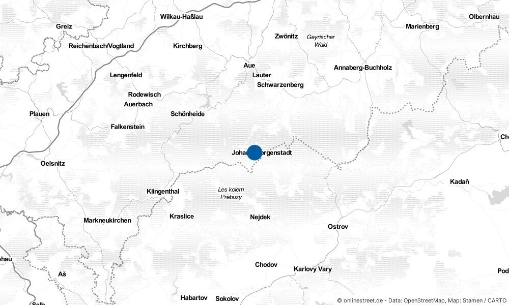 Karte: Wo liegt Johanngeorgenstadt?