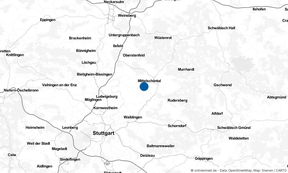 Karte: Wo liegt Burgstetten?