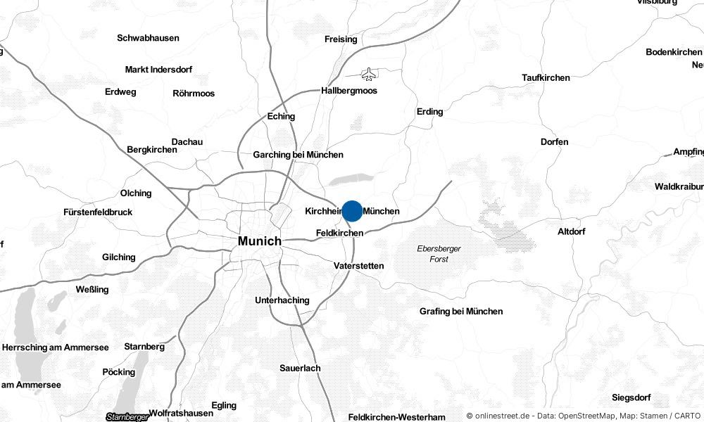 Karte: Wo liegt Kirchheim bei München?
