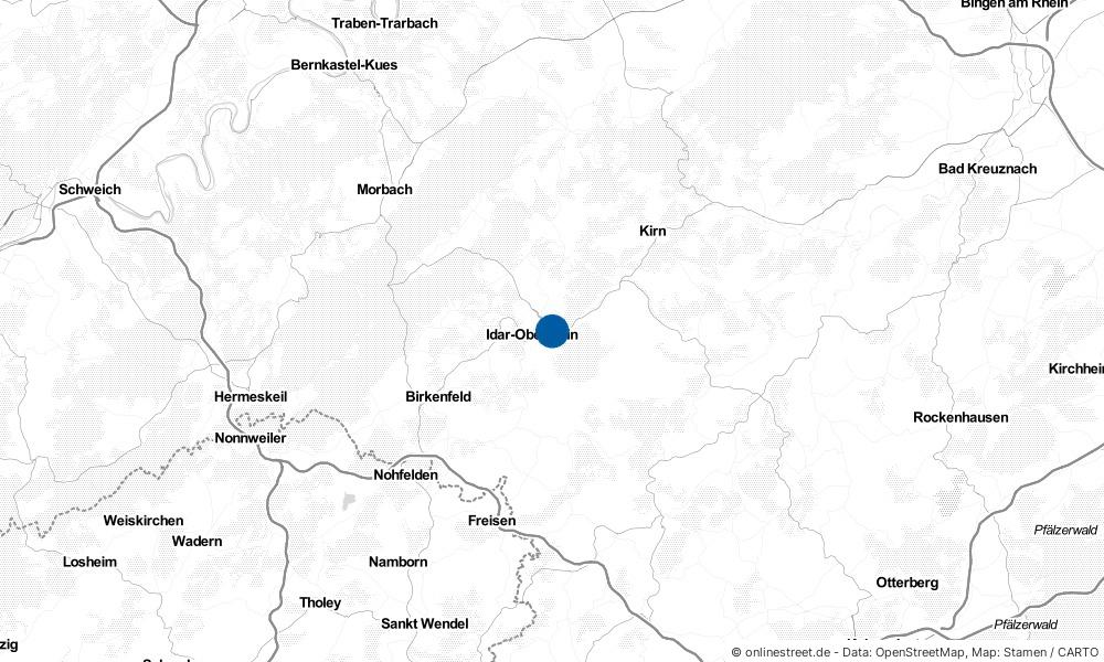 Karte: Wo liegt Idar-Oberstein?