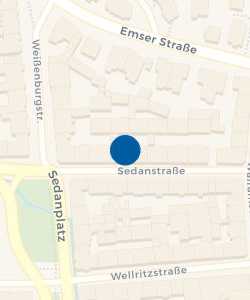 Vorschau: Karte von book-n-drive Carsharing Station Sedanstraße 11