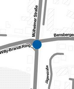 Vorschau: Karte von Leverkusen, Schlebusch Bensberger Str.