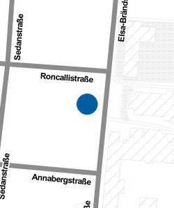 Vorschau: Karte von Pfarrzentrum, Thomas Morus Haus (Jugendheim), Bücherei