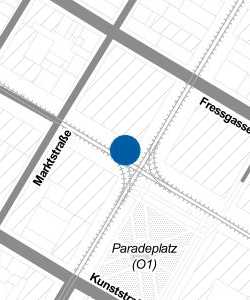 Vorschau: Karte von Mannheim E1 - Paradeplatz