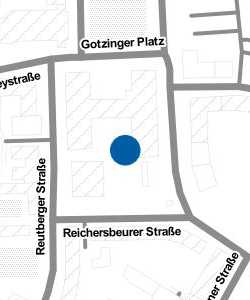 Vorschau: Karte von Grundschule + Mittelschule + Städtische Kindertagesstätte Gotzinger Platz 1