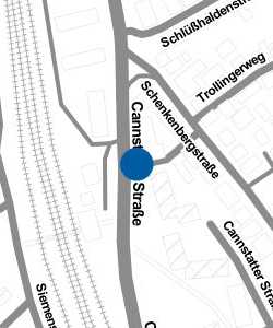 Vorschau: Karte von Bücherbus Esslingen, Haltestelle Mettingen