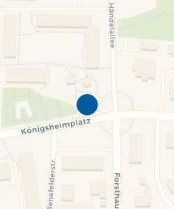 Vorschau: Karte von Taxihalteplatz Königsheimplatz
