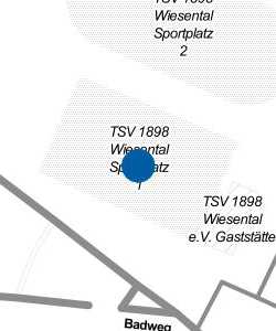 Vorschau: Karte von TSV 1898 Wiesental Sportplatz 1