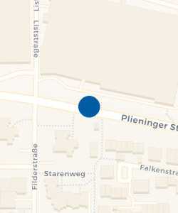 Vorschau: Karte von Bushaltestelle Plieninger Straße