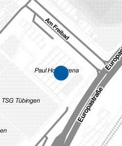 Vorschau: Karte von COVID-19 Impfzentrum Tübingen Paul-Horn-Arena