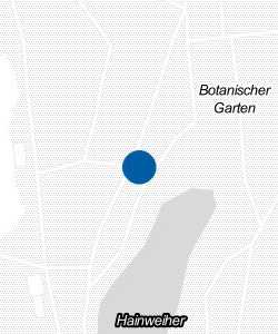 Vorschau: Karte von Botanischer Garten und Hainweiher