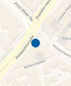 Vorschau: Karte von Fitness First Stuttgart Ladies – Rotebühlplatz