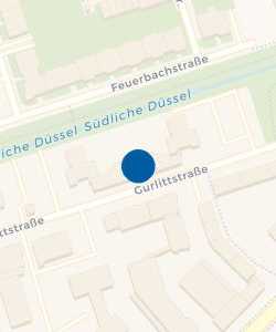Vorschau: Karte von Wohnanlage Gurlittstraße - Studierendenwerk Düsseldorf