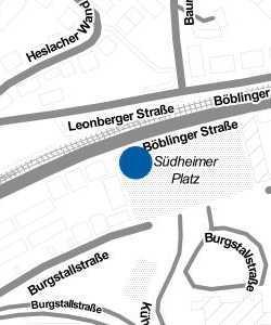 Vorschau: Karte von Südheimer Platz / Böblinger Straße