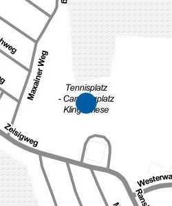 Vorschau: Karte von Tennisplatz - Campingplatz Klingelwiese