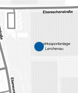 Vorschau: Karte von Bezirkssportanlage Lerchenau