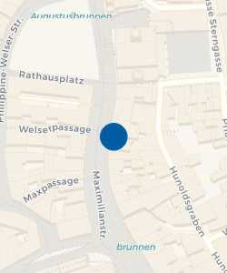 Vorschau: Karte von Augusta-Bank eG Raiffeisen-Volksbank, Geschäftsstelle Augsburg-Innenstadt
