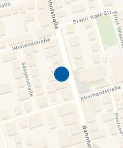 Vorschau: Karte von AOK Baden-Württemberg - KundenCenter Fellbach