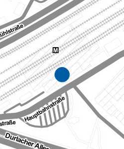 Vorschau: Karte von ServiceStore DB - Bahnhof Karlsruhe-Durlach