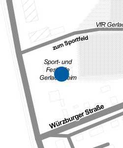 Vorschau: Karte von Sport- und Festhalle Gerlachsheim