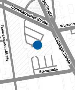 Vorschau: Karte von Einkaufszentrum Straßenbahnhof Mickten