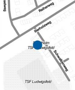 Vorschau: Karte von Sportheim TSF Ludwigsfeld