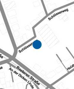 Vorschau: Karte von Parkplatz für Rewe, Aldi und dm Markt
