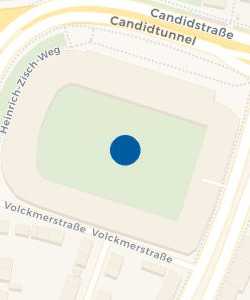 Vorschau: Karte von Städt. Stadion an der Grünwalder Straße