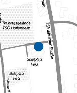 Vorschau: Karte von Parkplatz FeG Hoffenheim