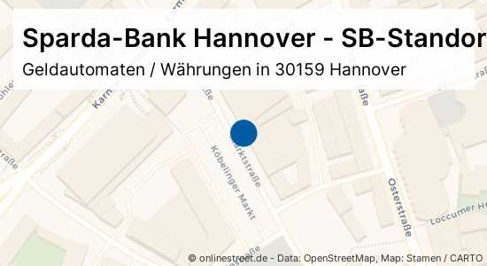 Sparda Bank Hannover Sb Standort Hannover Marktstrasse Marktstrasse In Hannover Mitte Geldautomaten Wahrungen