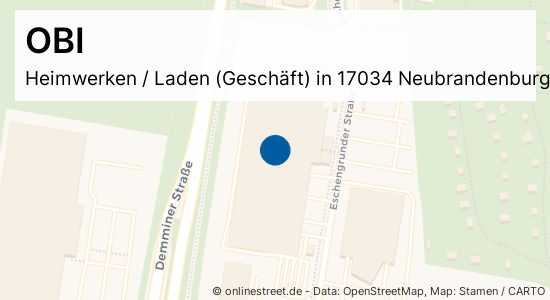 OBI Eschengrunder Straße in Neubrandenburg Heimwerken, Laden (Geschäft)