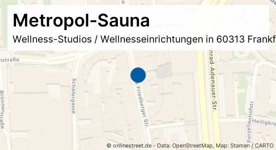 Metropol-Sauna Schwedenkronenplatz in Frankfurt am Main-Innenstadt:  Wellness-Studios, Wellnesseinrichtungen