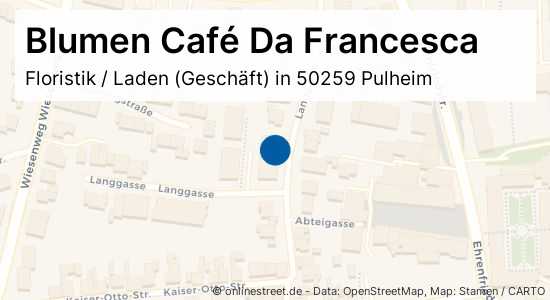 Blumen Cafe Da Francesca Langgasse In Pulheim Brauweiler Floristik Laden Geschaft